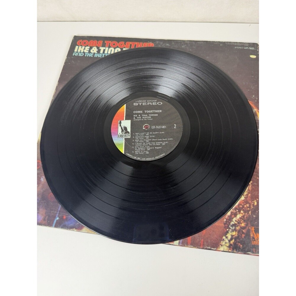 IKE & TINA TURNER Come Together Liberty LST-7637 Ikettes album vinyl - Picture 3 of 8